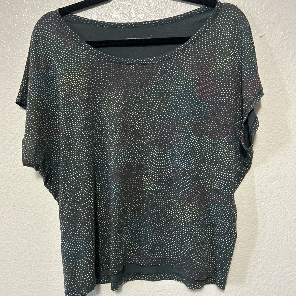 Prana Gray Dolman Sleeve Boxy Blouse